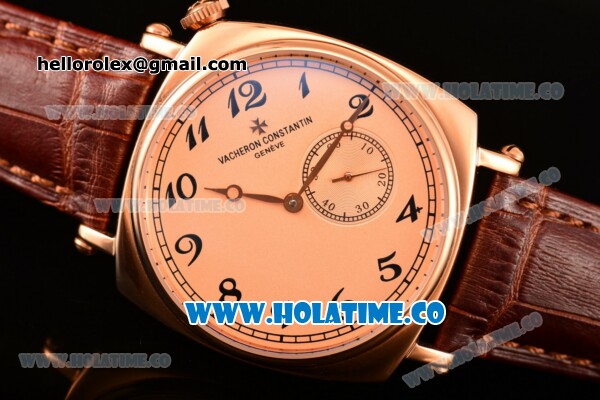 Vacheron Constantin Historiques American Asia Automatic Rose Gold Case with Black Arabic Numeral Markers and Rose Gold Dial - Click Image to Close